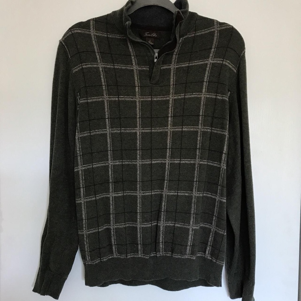 Men's Green Plaid Sweater